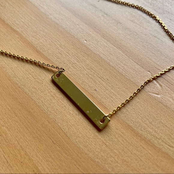 Dainty Gold Horizontal Bar "GameChanger" Necklace - Picture 4 of 5